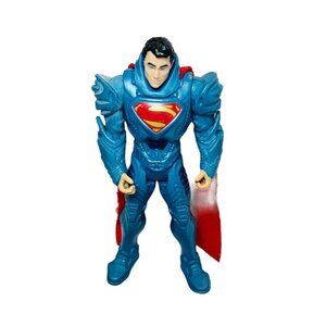 DC Comics Superman 4" Action Figure Blue Armor & Red Cloth Cape Collectible